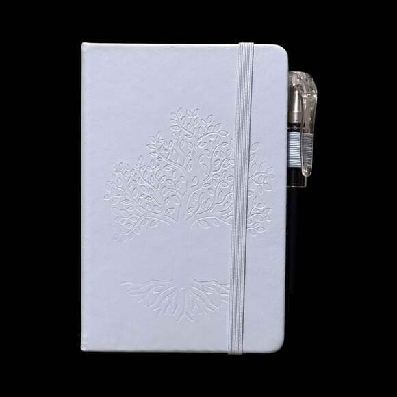 Unknown Other - Robin Egg Blue Tree of Life Embossed Small Hardcover Lined Journal with Pen